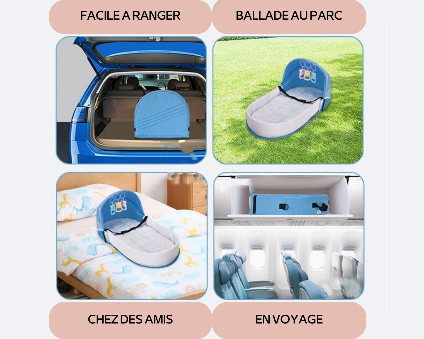 EasyTrip™ Lit de voyage multifonction a emporter partout