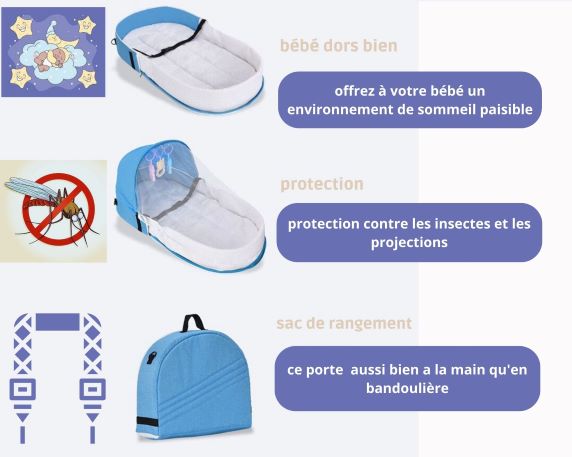 EasyTrip™ Lit de voyage multifonction a emporter partout